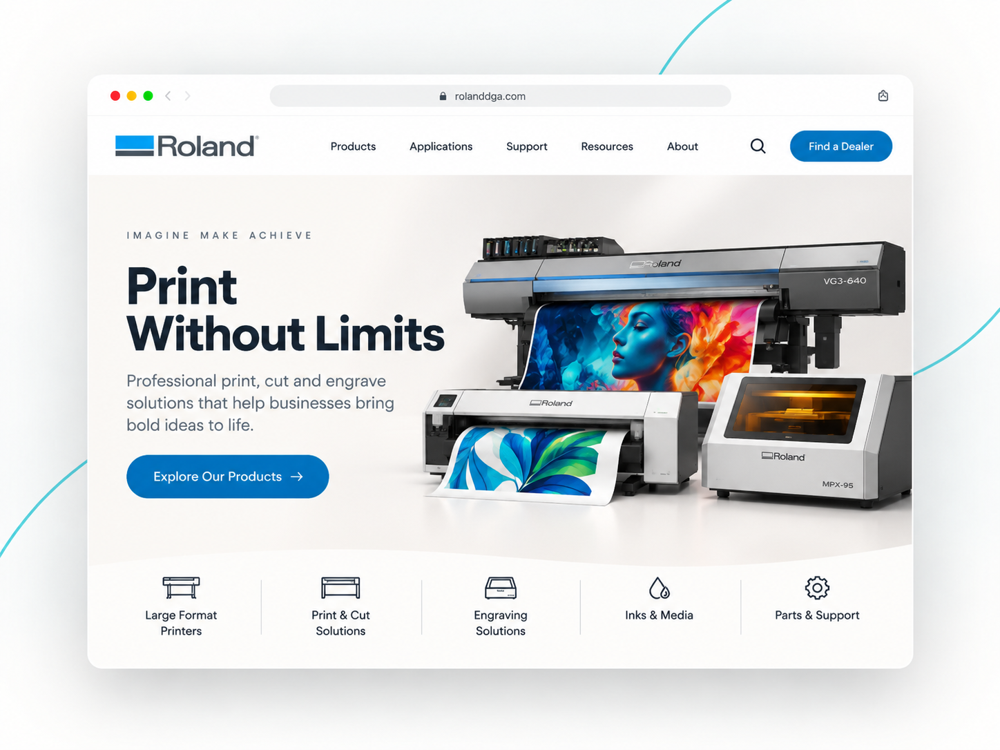Roland DGA website preview